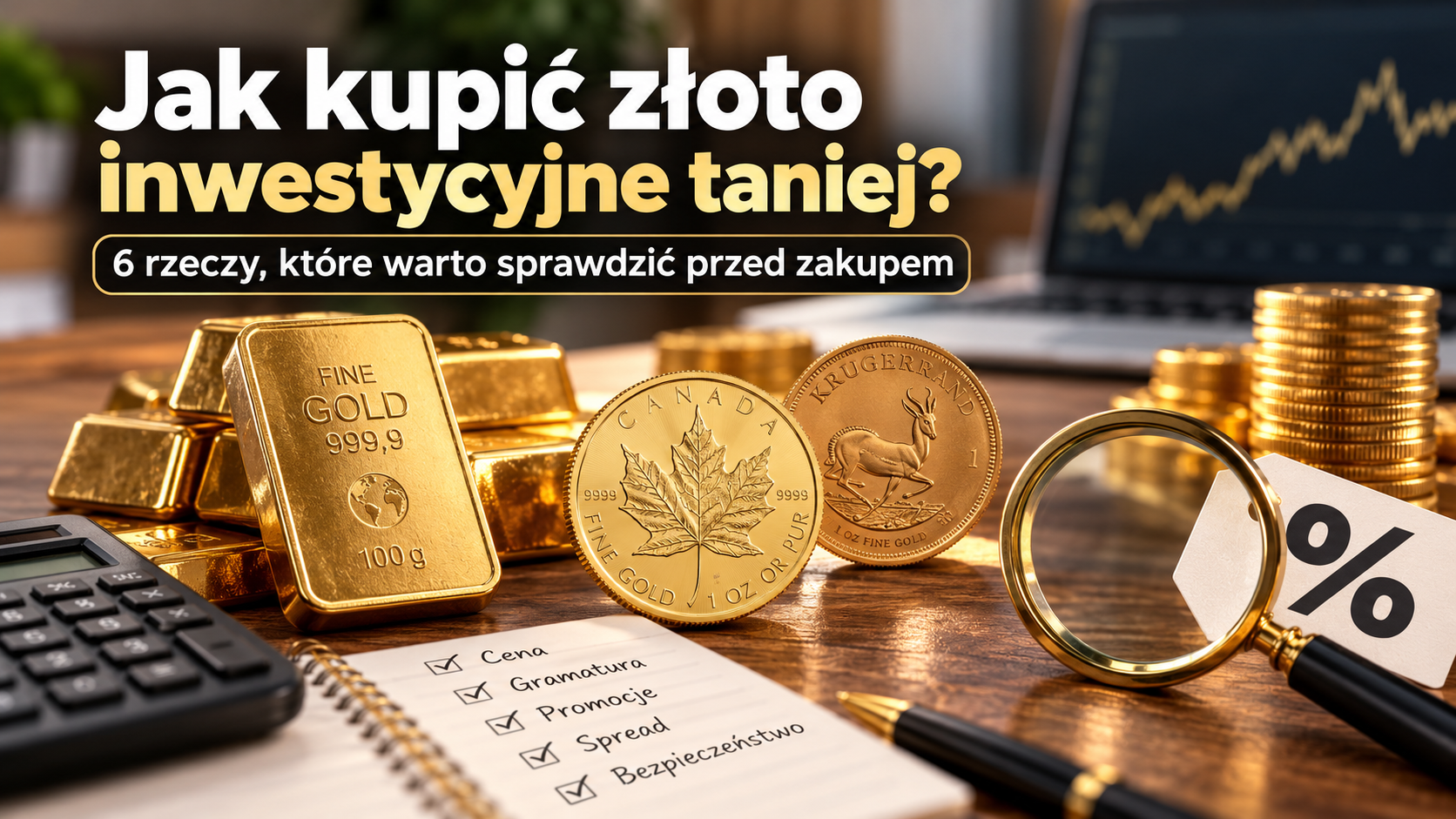 Jak kupić złoto inwestycyjne taniej? Rzeczy, które warto sprawdzić przed zakupem